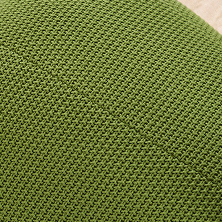 Modern mixed weave fabric ottoman decoration hippo in close up details.