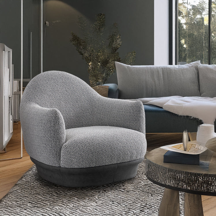 Modern Mixed Weave Revolving 1 Seater Sofa TWIGG Good to Know Preview-1