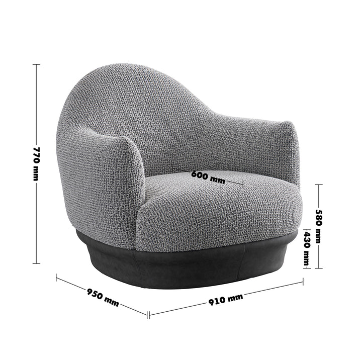 Modern mixed weave revolving 1 seater sofa twigg size charts.