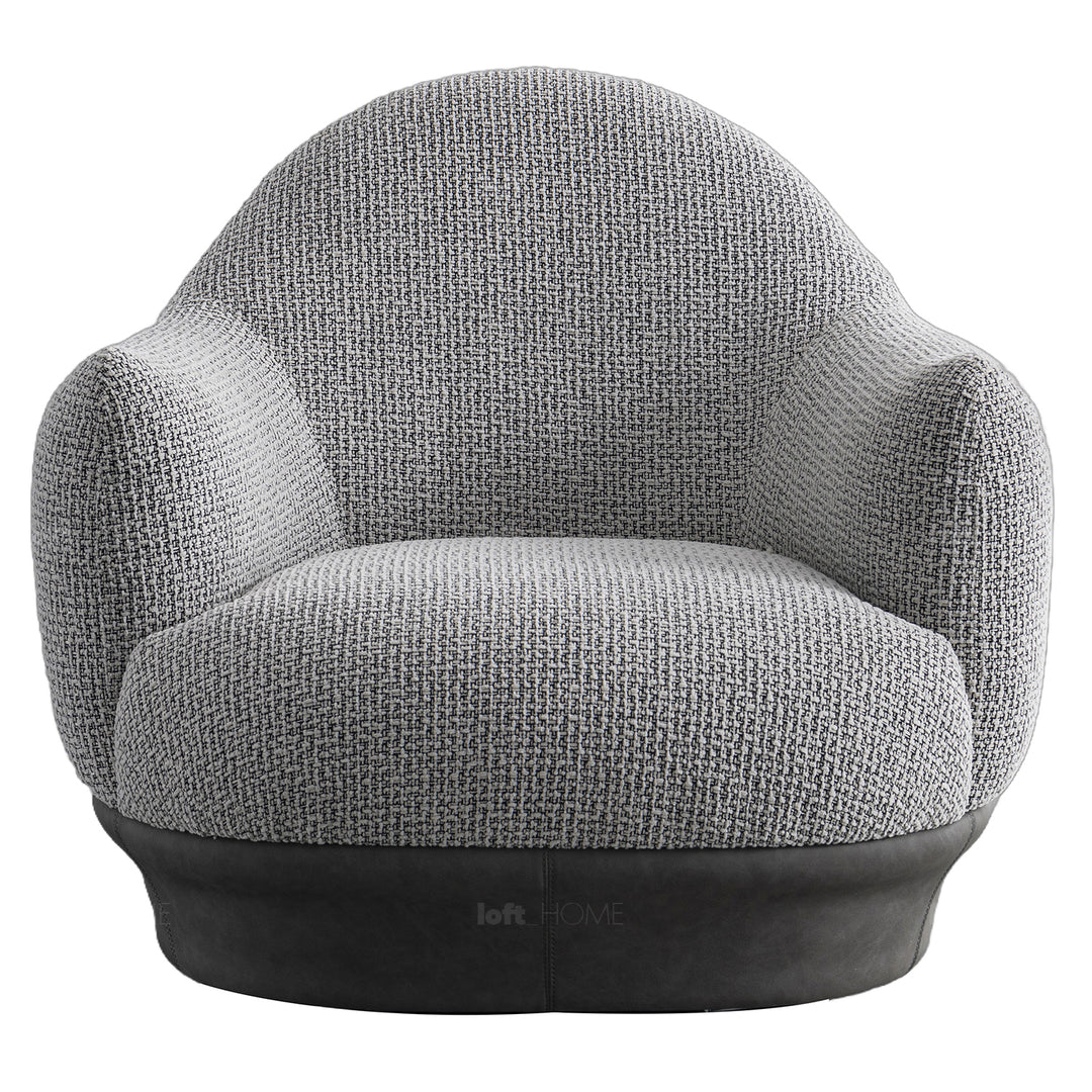 Modern mixed weave revolving 1 seater sofa twigg color swatches.