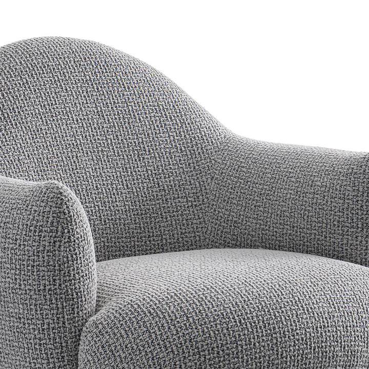 Modern mixed weave revolving 1 seater sofa twigg with context.