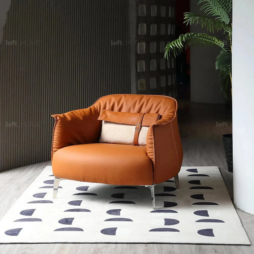 Modern PU Leather 1 Seater Sofa LEAN Good to Know Preview-1