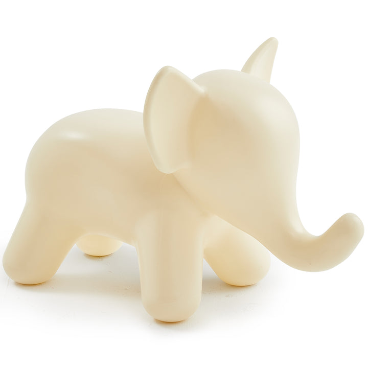 Modern plastic decor elephant in white background.