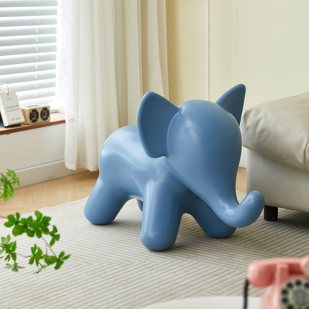 Modern plastic decor elephant in still life.