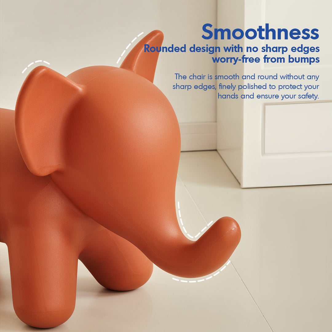 Modern plastic decor elephant with context.