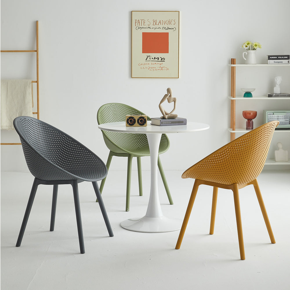 Modern plastic dining chair europa primary product view.