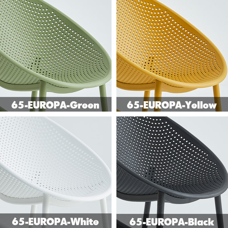 Bauhaus plastic dining chair europa color swatches.