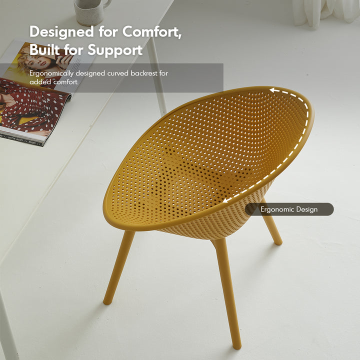 Contemporary Plastic Dining Chair EUROPA