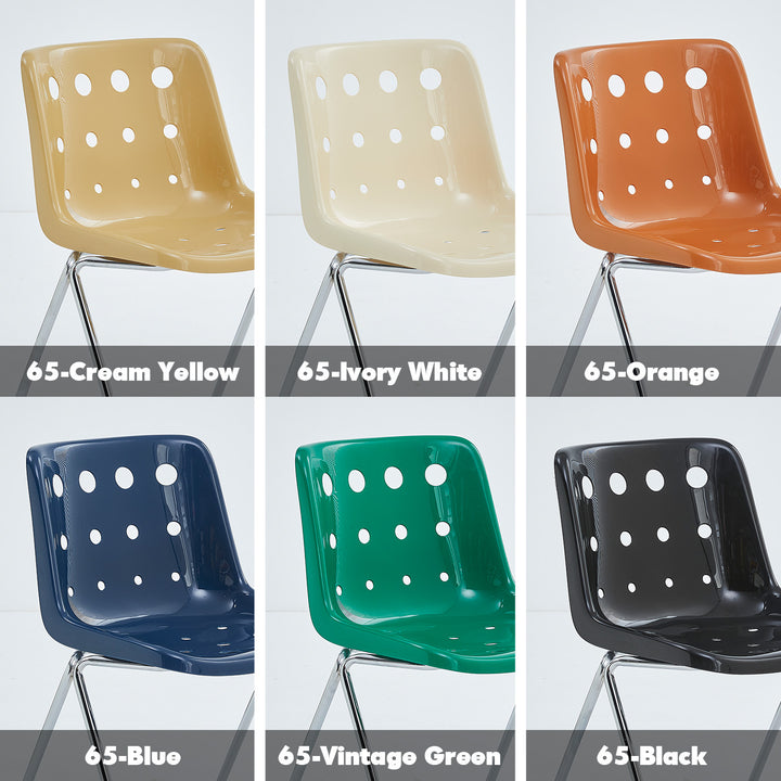 Modern plastic dining chair polo material variants.