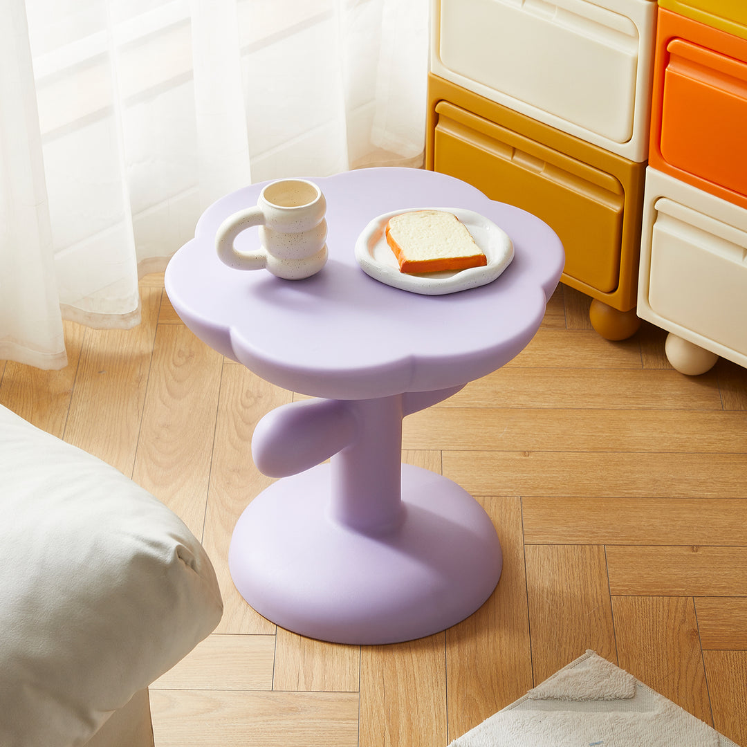 Contemporary plastic side table blaze conceptual design.