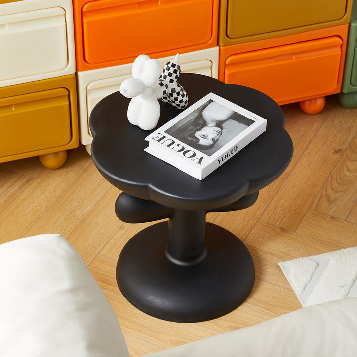 Contemporary plastic side table blaze situational feels.