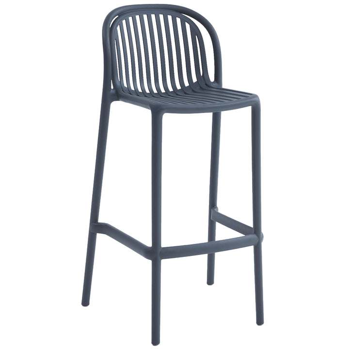 Contemporary plastic stackable bar chair flare detail 9.