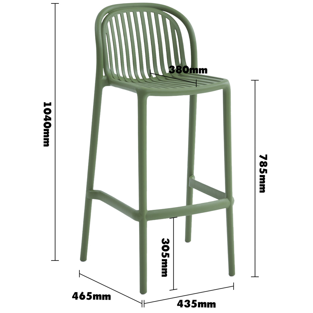 Contemporary plastic stackable bar chair flare size charts.