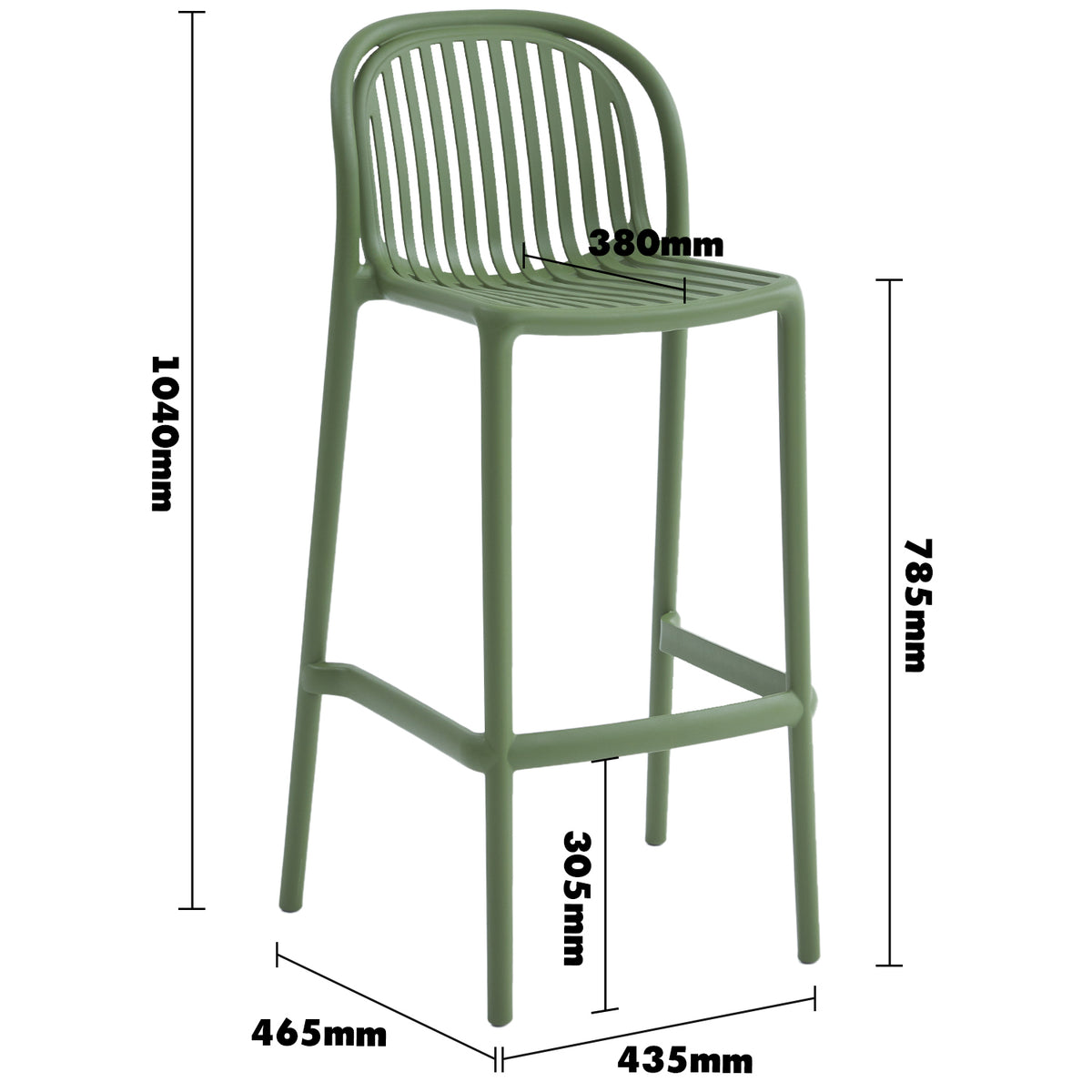 Bauhaus plastic stackable bar chair flare size charts.