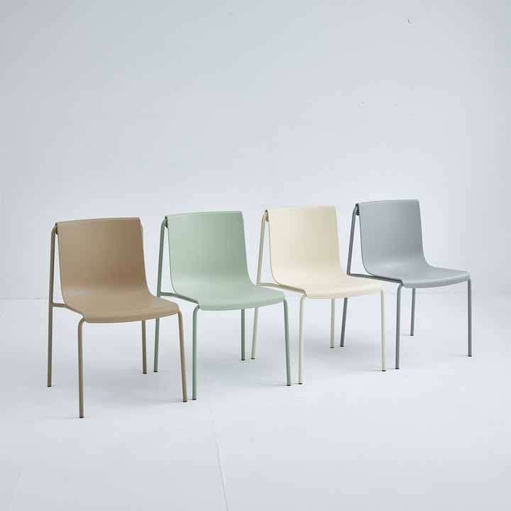 Contemporary plastic stackable dining chair buzz detail 4.