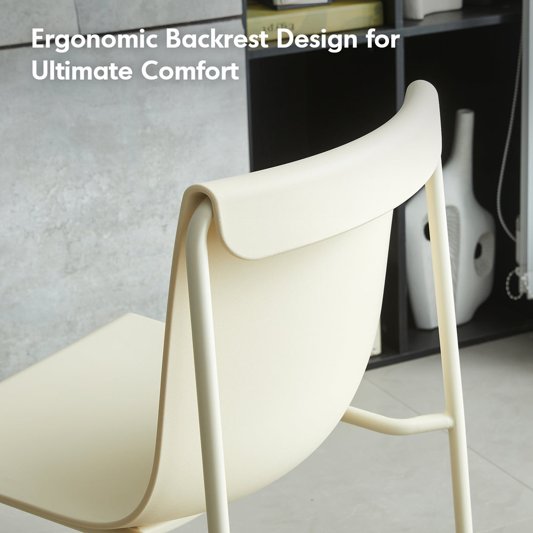 Contemporary plastic stackable dining chair buzz in real life style.