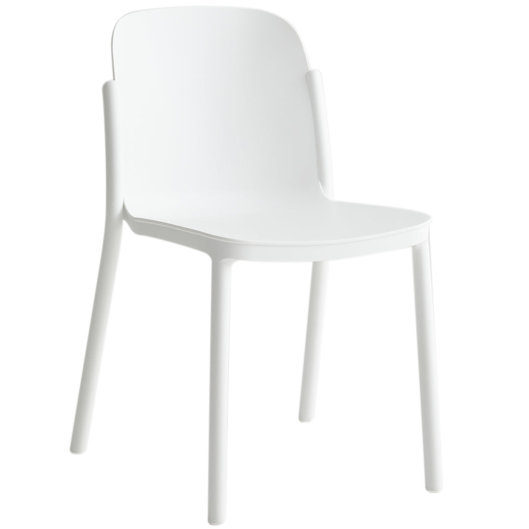 Contemporary plastic stackable dining chair glint detail 6.