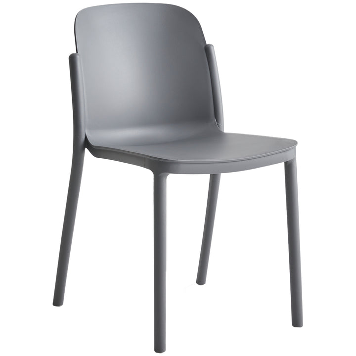 Contemporary plastic stackable dining chair glint detail 7.