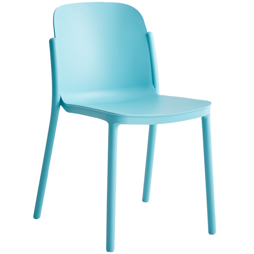 Contemporary plastic stackable dining chair glint detail 8.