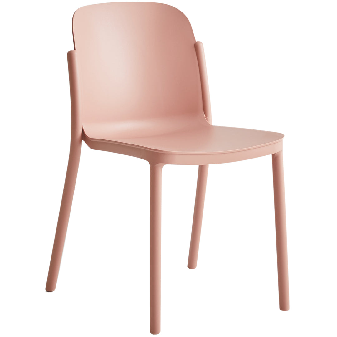 Contemporary plastic stackable dining chair glint detail 9.