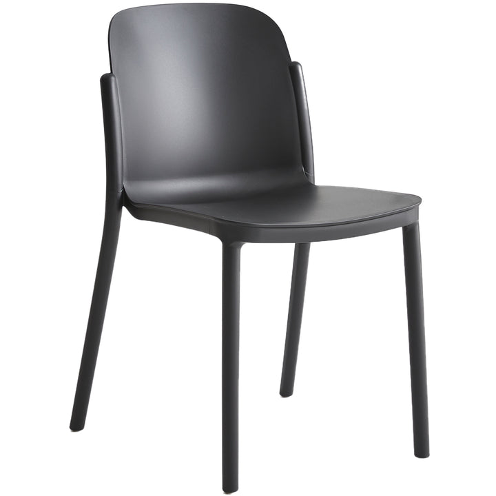 Contemporary plastic stackable dining chair glint detail 10.