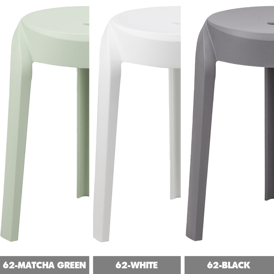 Modern Plastic Stackable Dining Stool 4pcs Set WHIRL