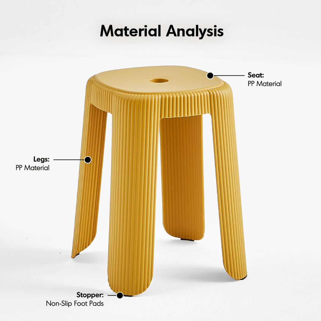 Contemporary plastic stackable dining stool pop environmental situation.