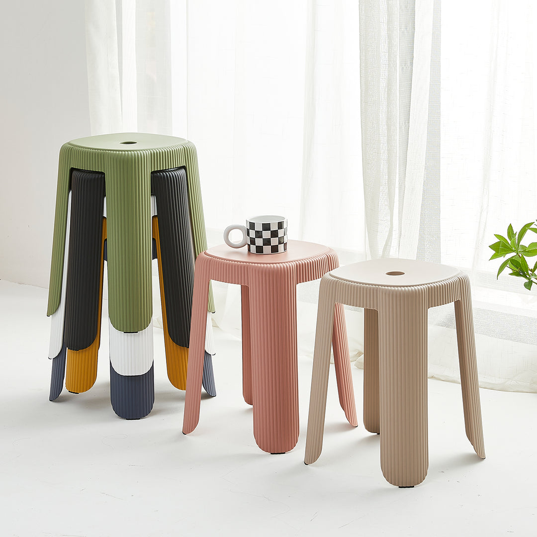 Contemporary plastic stackable dining stool pop conceptual design.