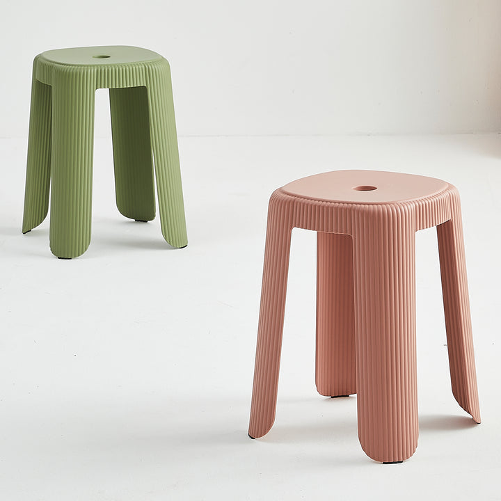 Contemporary plastic stackable dining stool pop detail 1.