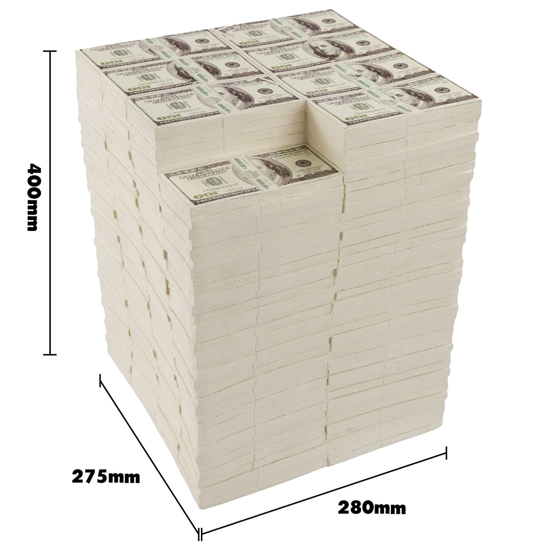 Modern resin side table million size charts.