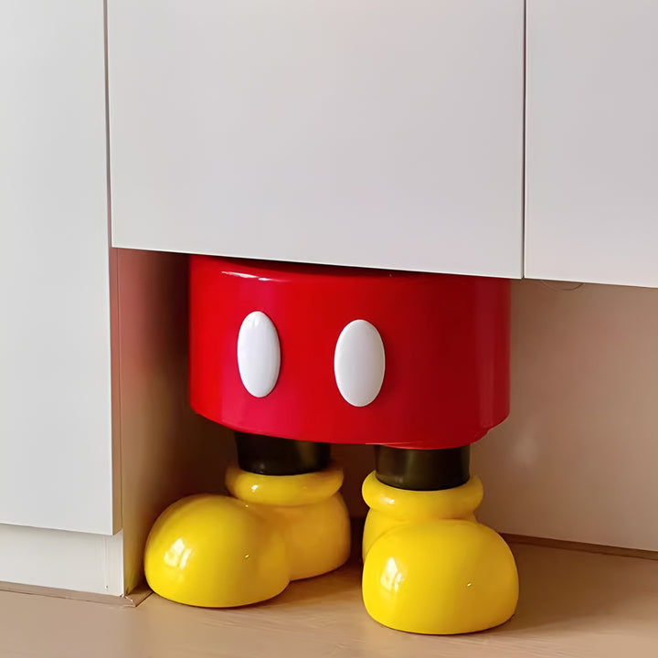 Modern resin stool mickey in still life.