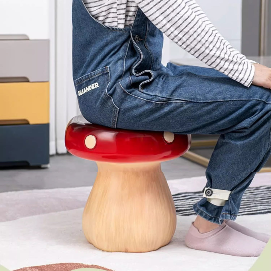 Modern resin stool mushroom conceptual design.