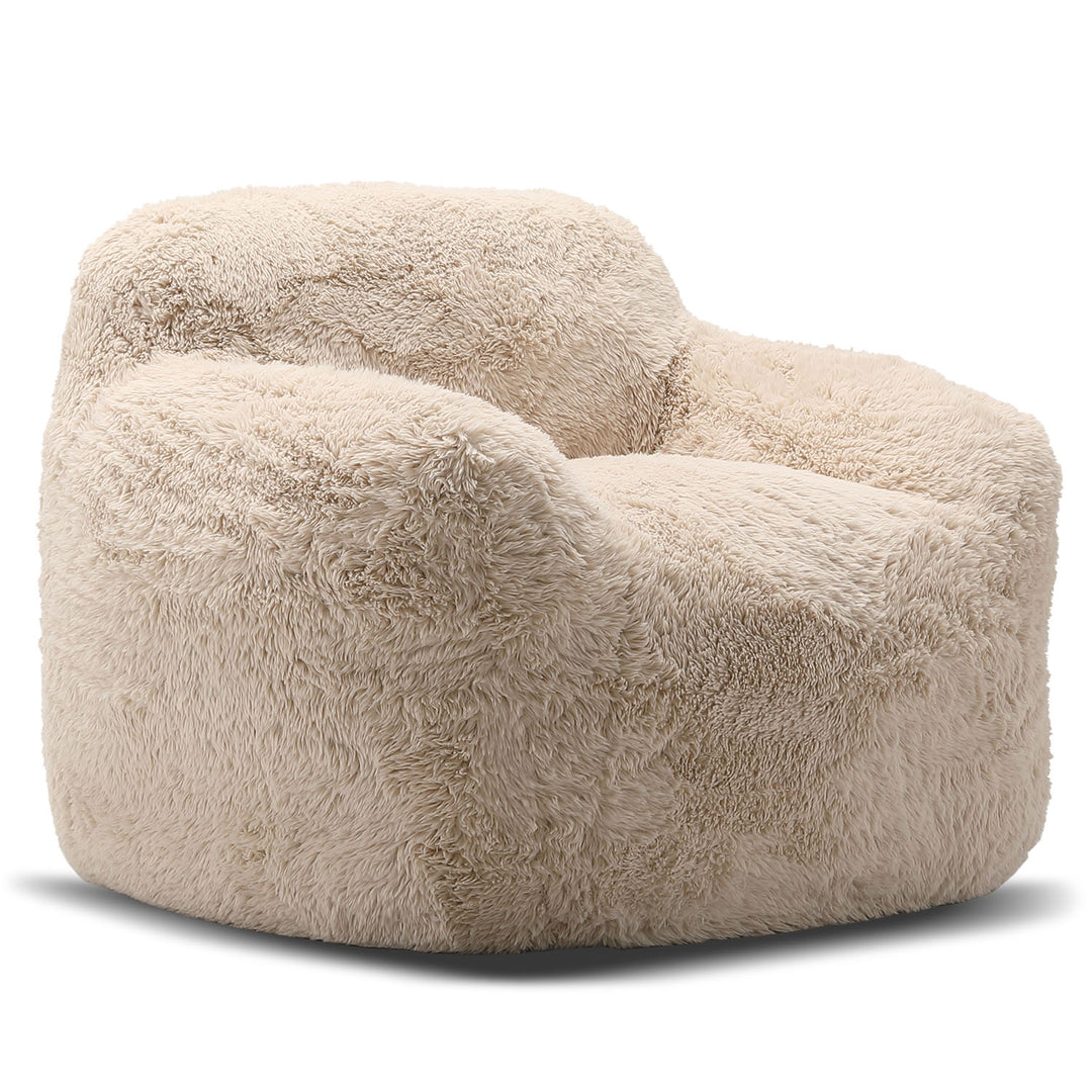 Modern Sherpa Fabric 1 Seater Sofa BUN