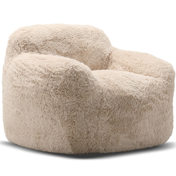 Modern Sherpa Fabric 1 Seater Sofa BUN