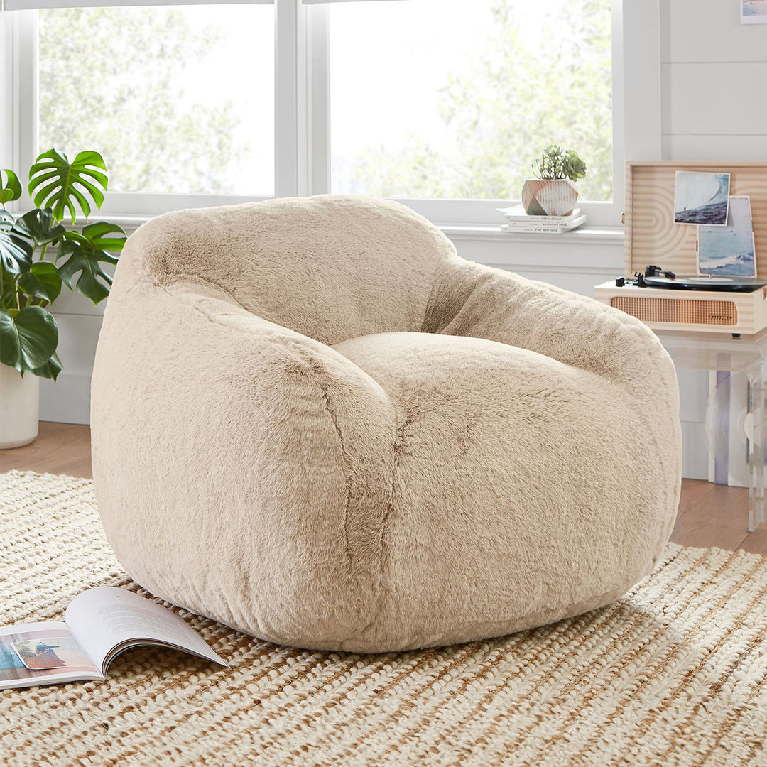 Modern Sherpa Fabric 1 Seater Sofa BUN