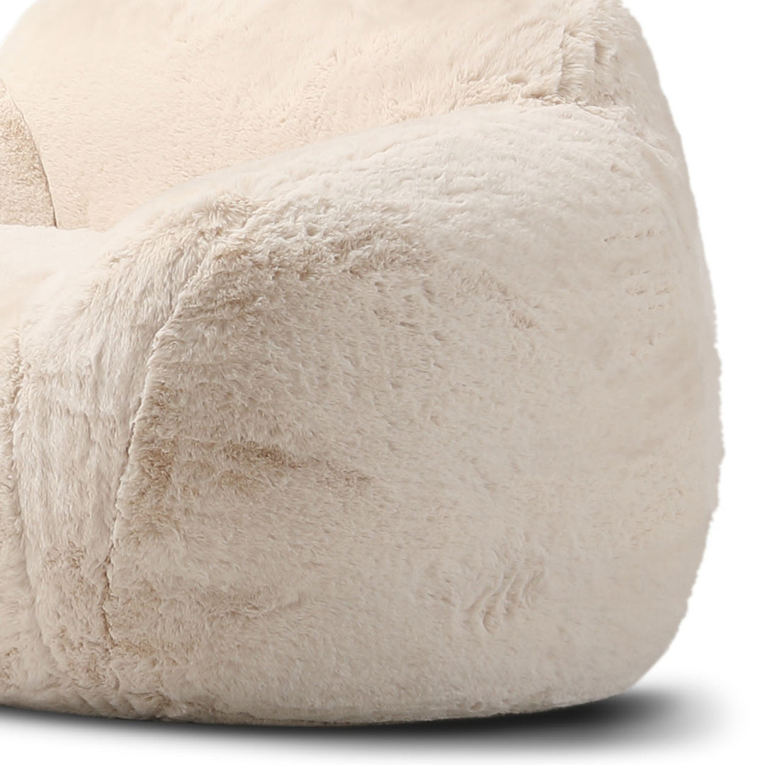 Modern Sherpa Fabric 1 Seater Sofa BUN