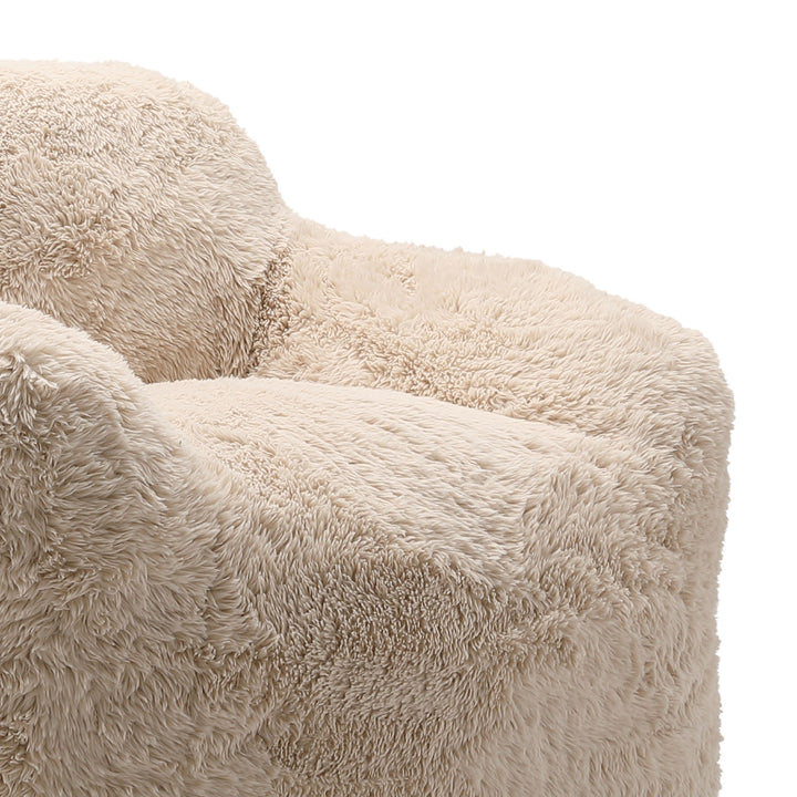 Modern Sherpa Fabric 1 Seater Sofa BUN