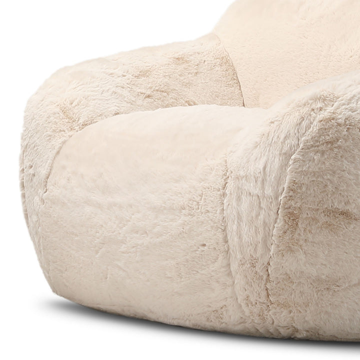 Cream Sherpa Fabric 1 Seater Sofa BUN