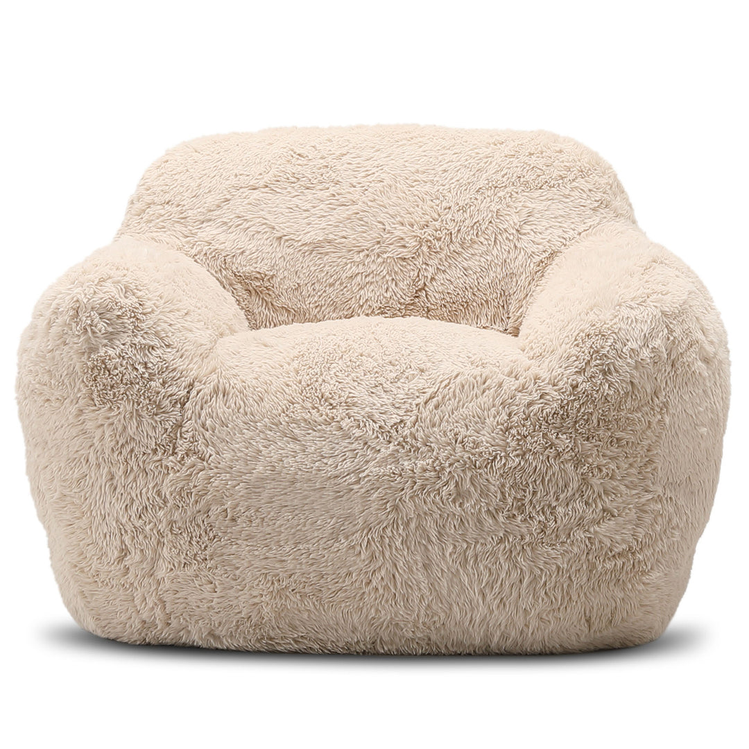 Cream Sherpa Fabric 1 Seater Sofa BUN