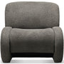 Cream Sherpa Fabric Fabric 1 Seater Sofa BOULDER