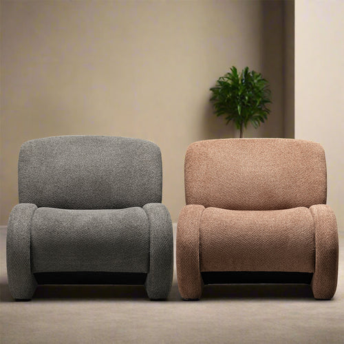 Cream Sherpa Fabric Fabric 1 Seater Sofa BOULDER Good to Know Preview-1