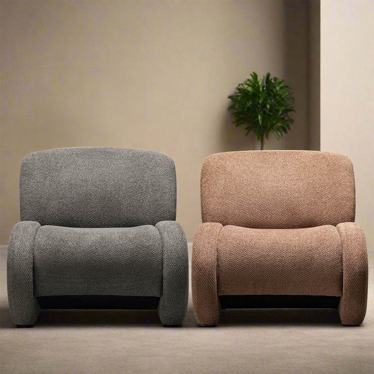 Cream Sherpa Fabric Fabric 1 Seater Sofa BOULDER Good to Know Preview-1