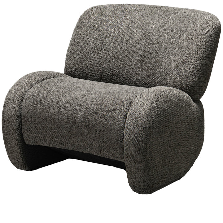 Modern sherpa fabric fabric 1 seater sofa boulder detail 1.