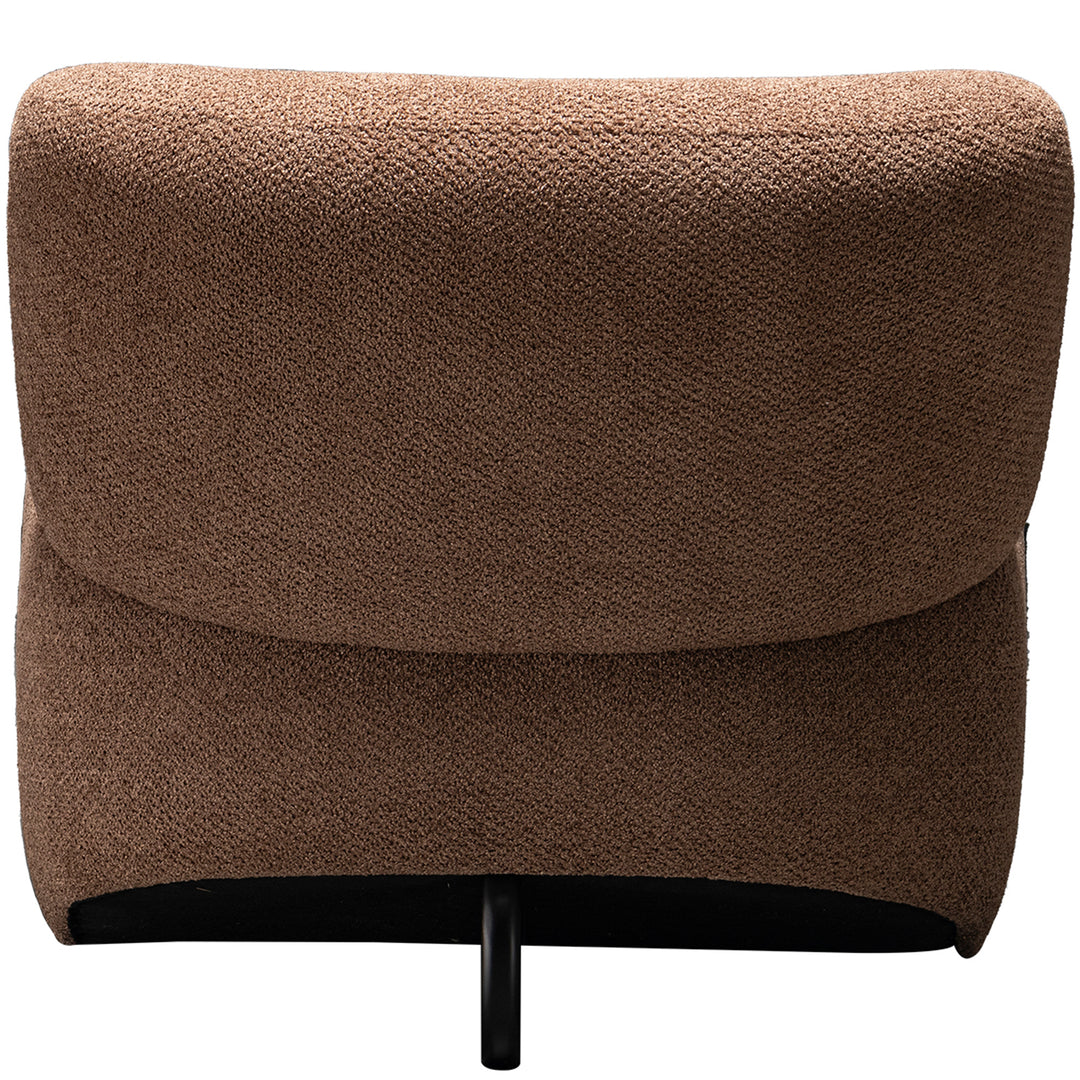 Modern sherpa fabric fabric 1 seater sofa boulder detail 2.