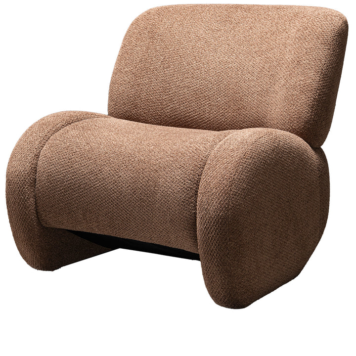 Modern sherpa fabric fabric 1 seater sofa boulder detail 3.