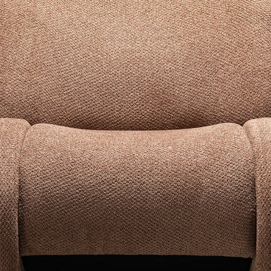 Modern sherpa fabric fabric 1 seater sofa boulder in real life style.