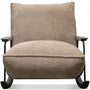 Cream Sherpa Fabric Rocking Chair 1 Seater Sofa CLOUDY