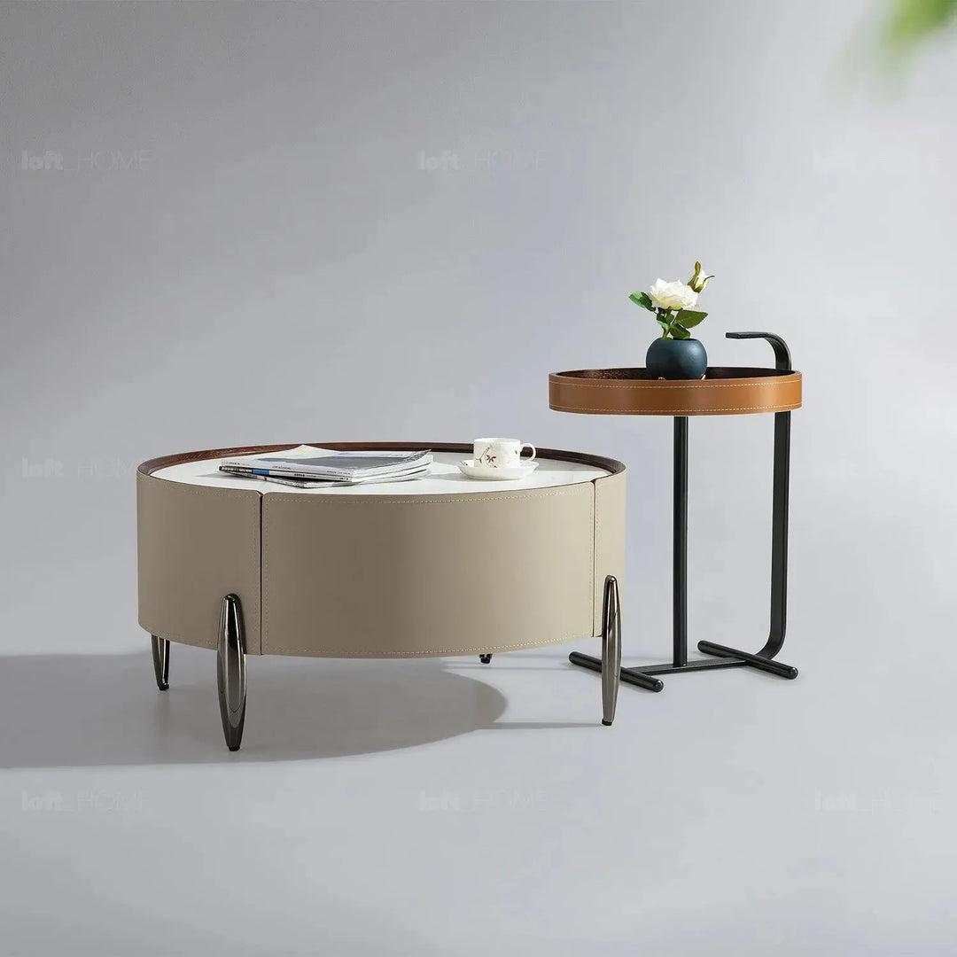 Modern sintered stone coffee table 2pcs set nexus material variants.