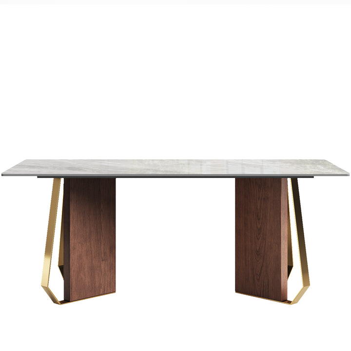 Modern sintered stone dining table axis situational feels.