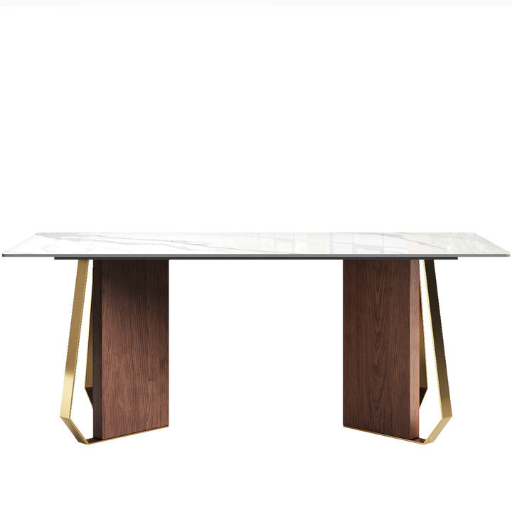 Modern sintered stone dining table axis detail 1.